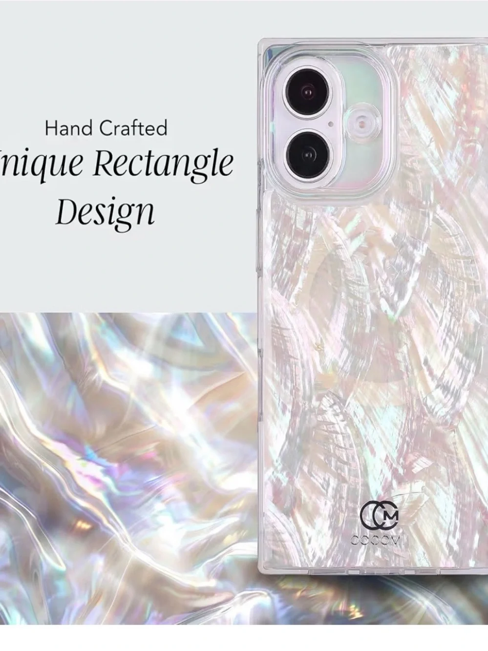 iPhone 16 Iridescent Pearl White Phone Case
